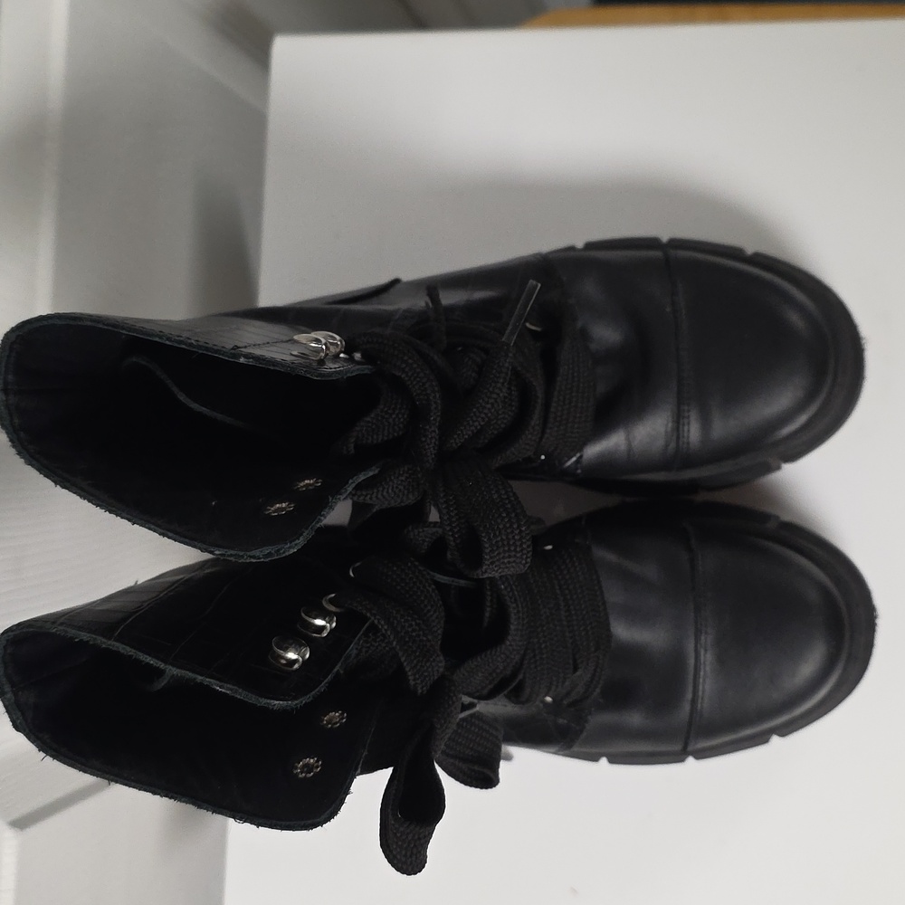 ALOHAS Black Combat Boots